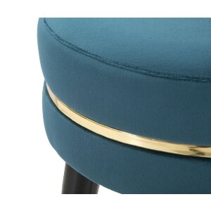 Mauro Ferretti taburete de bar Paris Ø 35x74 cm oro petróleo negro