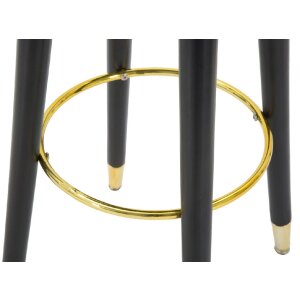Mauro Ferretti taburete de bar Paris Ø 35x74 cm oro petróleo negro