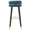 Mauro Ferretti taburete de bar Paris Ø 35x74 cm oro petróleo negro