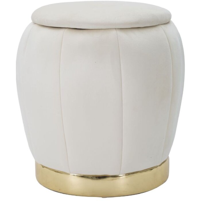 Mauro Ferretti taburete Paris Ø 43x43 cm crema oro