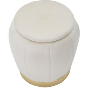 Mauro Ferretti taburete Paris Ø 43x43 cm crema oro
