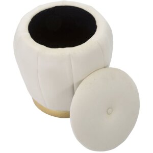 Mauro Ferretti taburete Paris Ø 43x43 cm crema oro