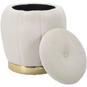 Mauro Ferretti taburete Paris Ø 43x43 cm crema oro