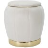 Mauro Ferretti taburete Paris Ø 43x43 cm crema oro