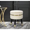 Mauro Ferretti taburete Paris Ø 35x40,5 cm crema negro