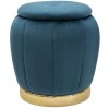 Mauro Ferretti taburete Paris Ø 43x43 cm oro petróleo