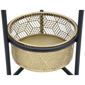 Jardinera Mauro Ferretti Doppio Ø 23x80 cm oro negro