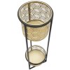 Jardinera Mauro Ferretti Doppio Ø 23x80 cm oro negro