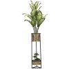 Jardinera Mauro Ferretti Doppio Ø 23x80 cm oro negro