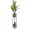 Jardinera Mauro Ferretti Doppio Ø 23x80 cm oro negro