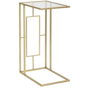 Mesa de sofá Mauro Ferretti 40,5x25,5x60 cm dorada