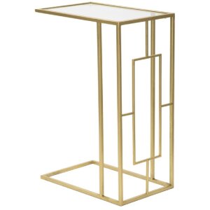 Mesa de sofá Mauro Ferretti 40,5x25,5x60 cm dorada