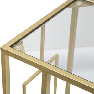Mesa de sofá Mauro Ferretti 40,5x25,5x60 cm dorada