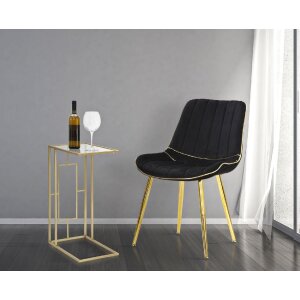 Mesa de sofá Mauro Ferretti 40,5x25,5x60 cm dorada