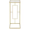 Mesa de sofá Mauro Ferretti 40,5x25,5x60 cm dorada