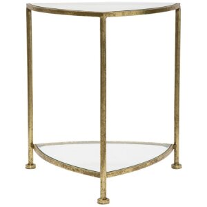 Mauro Ferretti mesa auxiliar 2 estantes 45x45x50 cm oro