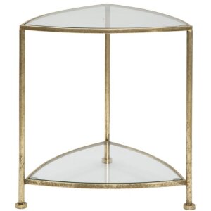 Mauro Ferretti mesa auxiliar 2 estantes 45x45x50 cm oro
