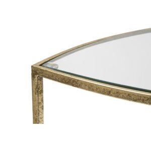 Mauro Ferretti mesa auxiliar 2 estantes 45x45x50 cm oro