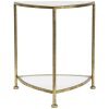 Mauro Ferretti mesa auxiliar 2 estantes 45x45x50 cm oro