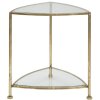 Mauro Ferretti mesa auxiliar 2 estantes 45x45x50 cm oro