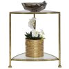 Mauro Ferretti mesa auxiliar 2 estantes 45x45x50 cm oro