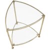 Mauro Ferretti mesa auxiliar 2 estantes 45x45x50 cm oro