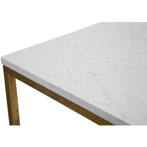 Mauro Ferretti mesa auxiliar Doble Mármol 47x47x60 cm oro blanco