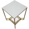 Mauro Ferretti mesa auxiliar Doble Mármol 47x47x60 cm oro blanco