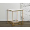 Mauro Ferretti mesa auxiliar Doble Mármol 47x47x60 cm oro blanco