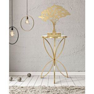 Mauro Ferretti mesa auxiliar mariposa Ø 35x60 cm oro plata