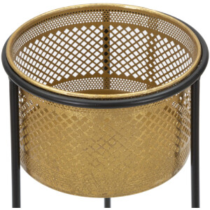 Mauro Ferretti florero individual Ø 25x50 cm oro negro