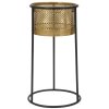 Mauro Ferretti florero individual Ø 25x50 cm oro negro