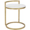Mauro Ferretti mesa auxiliar mármol redonda 40x43x50 cm oro blanco