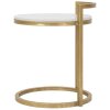 Mauro Ferretti mesa auxiliar mármol redonda 40x43x50 cm oro blanco