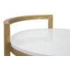 Mauro Ferretti mesa auxiliar mármol redonda 40x43x50 cm oro blanco