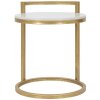Mauro Ferretti mesa auxiliar mármol redonda 40x43x50 cm oro blanco