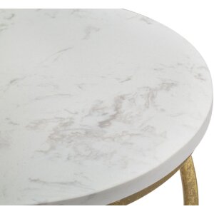 Mauro Ferretti mesa auxiliar espiral mármol Ø 27,5x47,5 cm oro blanco