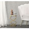 Mauro Ferretti mesa auxiliar espiral mármol Ø 27,5x47,5 cm oro blanco