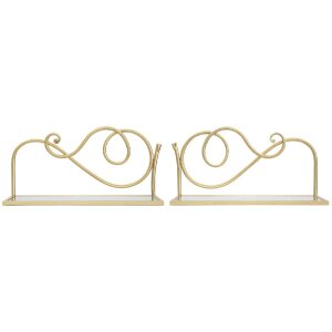 Estantería de pared Mauro Ferretti set de 2 41,5x18x20,5 cm oro