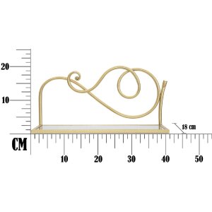 Estantería de pared Mauro Ferretti set de 2 41,5x18x20,5 cm oro