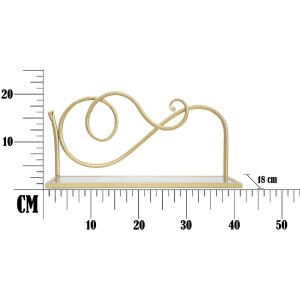 Estantería de pared Mauro Ferretti set de 2 41,5x18x20,5 cm oro