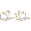Estantería de pared Mauro Ferretti set de 2 41,5x18x20,5 cm oro