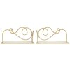 Estantería de pared Mauro Ferretti set de 2 41,5x18x20,5 cm oro