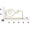 Estantería de pared Mauro Ferretti set de 2 41,5x18x20,5 cm oro