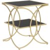 Mauro Ferretti mesa auxiliar doble 45x45x55 cm oro negro
