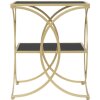 Mauro Ferretti mesa auxiliar doble 45x45x55 cm oro negro