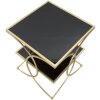 Mauro Ferretti mesa auxiliar doble 45x45x55 cm oro negro