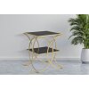 Mauro Ferretti mesa auxiliar doble 45x45x55 cm oro negro