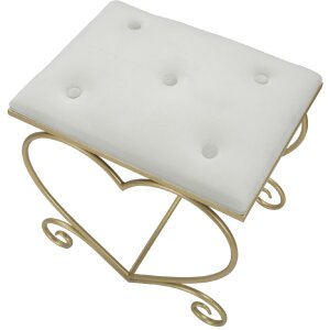 Mauro Ferretti taburete corazón 50x37.5x51.5 cm oro crema