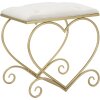 Mauro Ferretti taburete corazón 50x37.5x51.5 cm oro crema